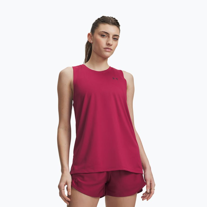 Damen-Trainingsshirt Under Armour Tech Tank Solid claret/ox blood