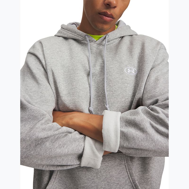 Herrenpullover Under Armour Rival Fleece Hoodie mod gray light heather/white 3