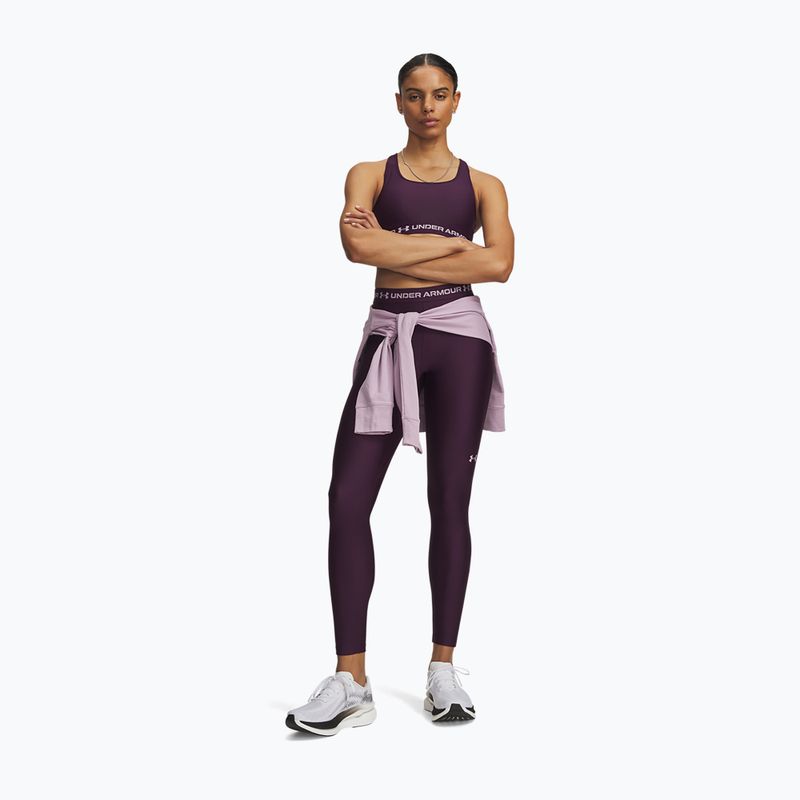 Damen-Trainingsleggings Under Armour HeatGear Leggings purple echo/mauve pink 2