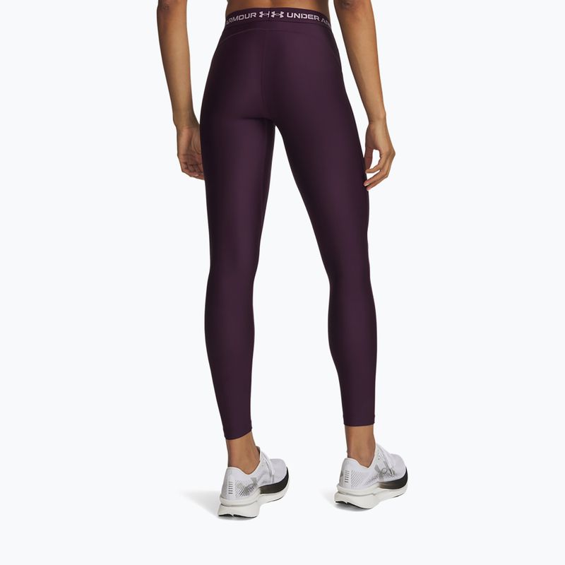 Damen-Trainingsleggings Under Armour HeatGear Leggings purple echo/mauve pink 3