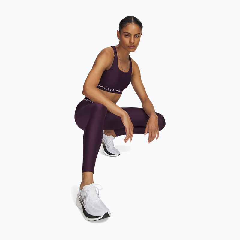 Damen-Trainingsleggings Under Armour HeatGear Leggings purple echo/mauve pink 4