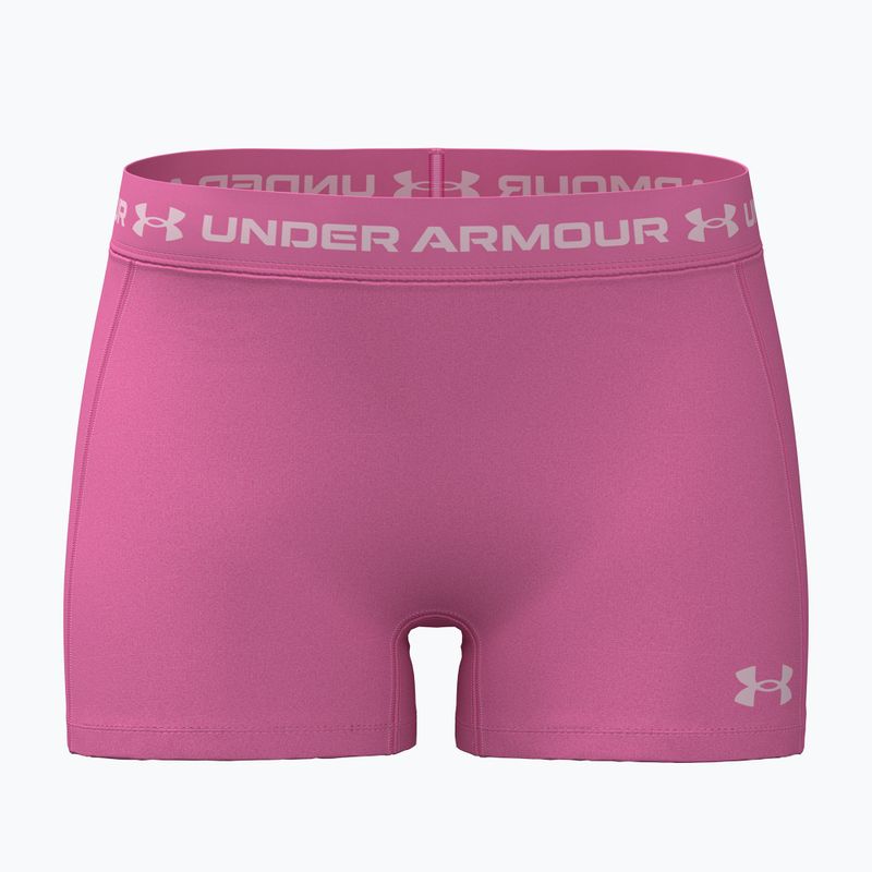 Damen Trainingsshorts Under Armour HeatGear Shorty pink frenzy/prime pink