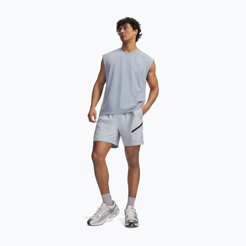 Herren-Trainingsshorts Under Armour Unstoppable Woven Shorts blue fog/black 2