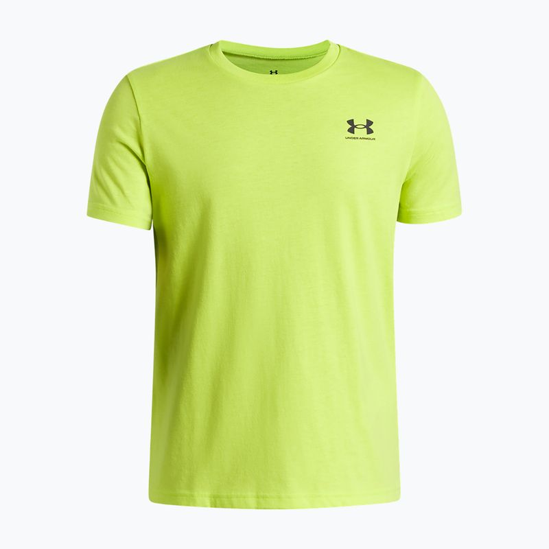 Kinder-Shirt Under Armour Sportstyle Left Chest green citrine/black