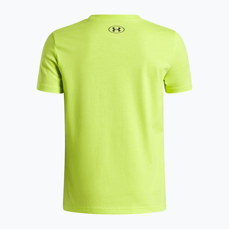 Kinder-Shirt Under Armour Sportstyle Left Chest green citrine/black 2