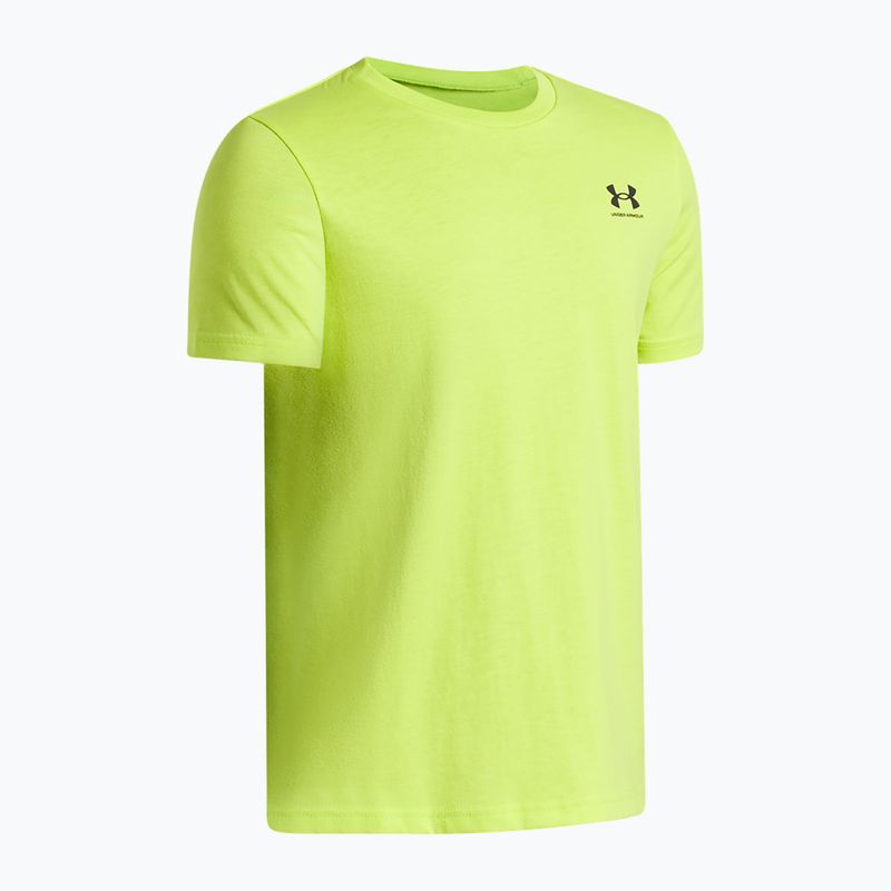 Kinder-Shirt Under Armour Sportstyle Left Chest green citrine/black 3