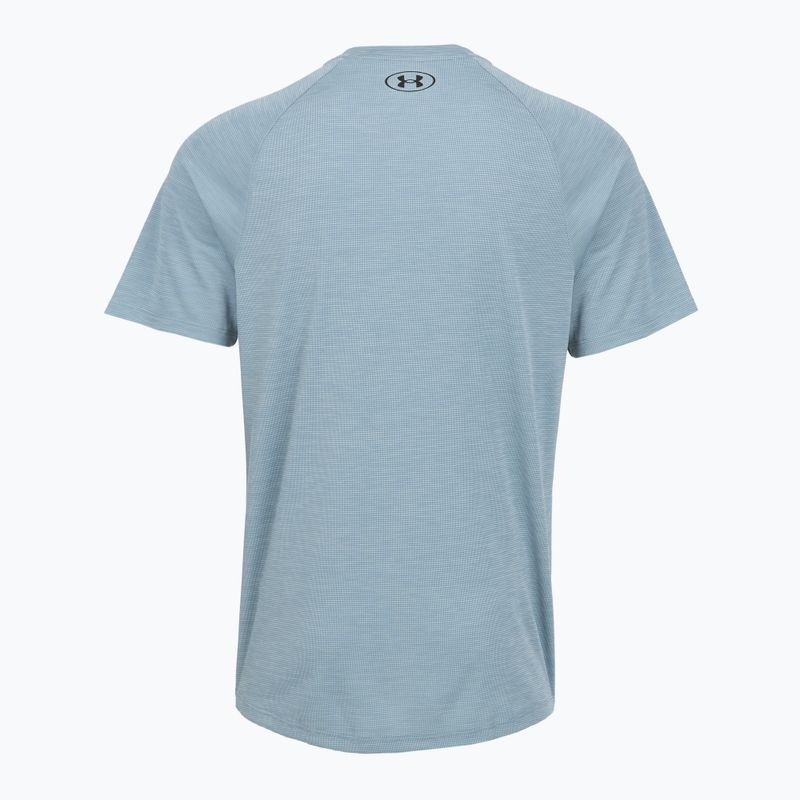 Trainings-T-Shirt Herren Under Armour Tech Textured blue wind/black 2