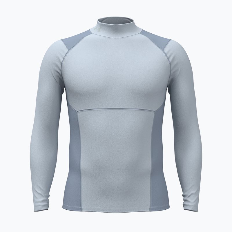 Herren-Trainingslangarmshirt Under Armour Coldgear Elite Comp Mock blue fog/blue wind/reflective