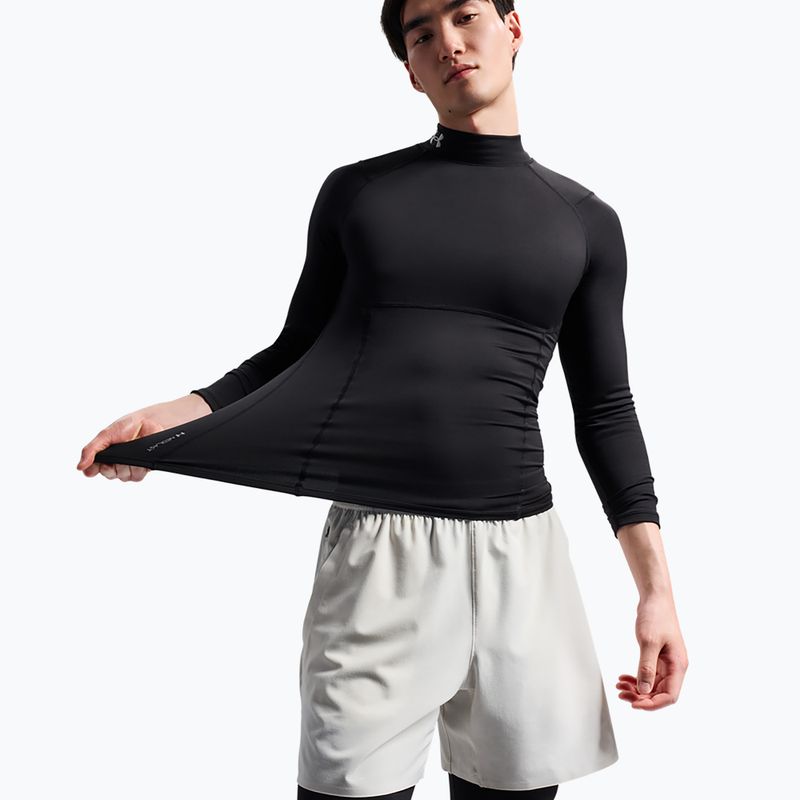 Herren-Trainingslangarmshirt Under Armour Coldgear Elite Comp Mock ultimate black/ultimate black/reflective 4