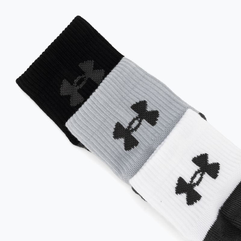 Socken Under Armour Perf Tech Qtr 3 pack mod gray/white/jet gray 6