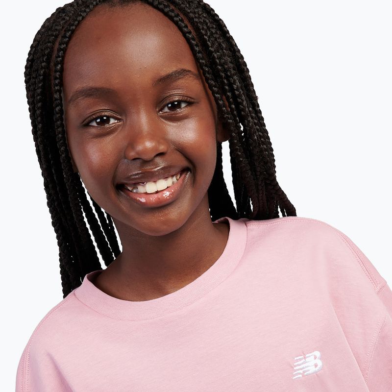 Kinder-Shirt New Balance Jersey Small Logo Tee pink taffy 5