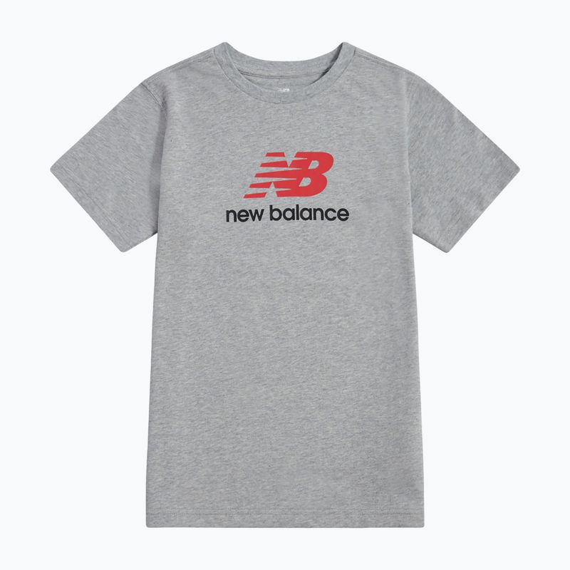 Kinder-Shirt New Balance Jersey Stacked Logo Tee athletic grey heather 6
