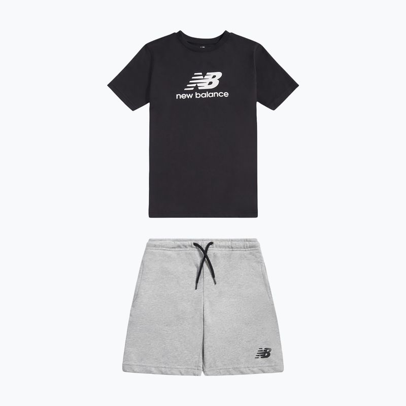Kinder-Set New Balance Stacked Logo Tee & FT Short nb caviar 8