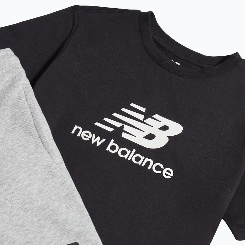 Kinder-Set New Balance Stacked Logo Tee & FT Short nb caviar 10