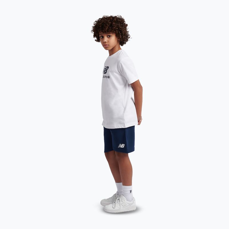 Kinder-Set New Balance Stacked Logo Tee & FT Short nb bright white 3