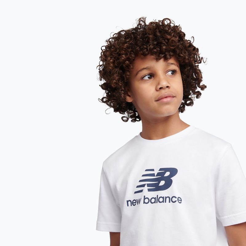 Kinder-Set New Balance Stacked Logo Tee & FT Short nb bright white 5
