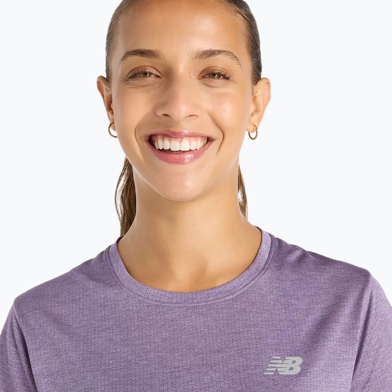 Damen T-Shirt New Balance Athletics candied violet heather 5