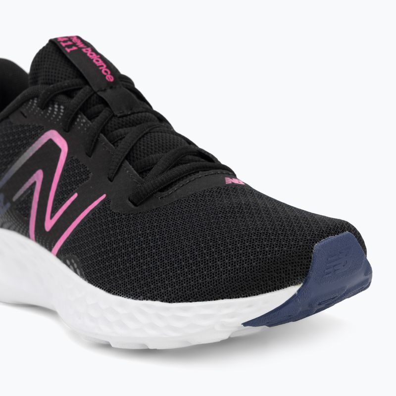 Damen-Laufschuhe New Balance Fresh Foam 411's V3 black/real pink/blue oyster 7
