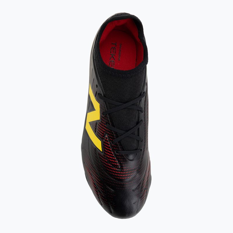 Fußballschuhe Kinder New Balance Schuhe Tekela Team V5 black 100/punch yellow/fire cracker 5