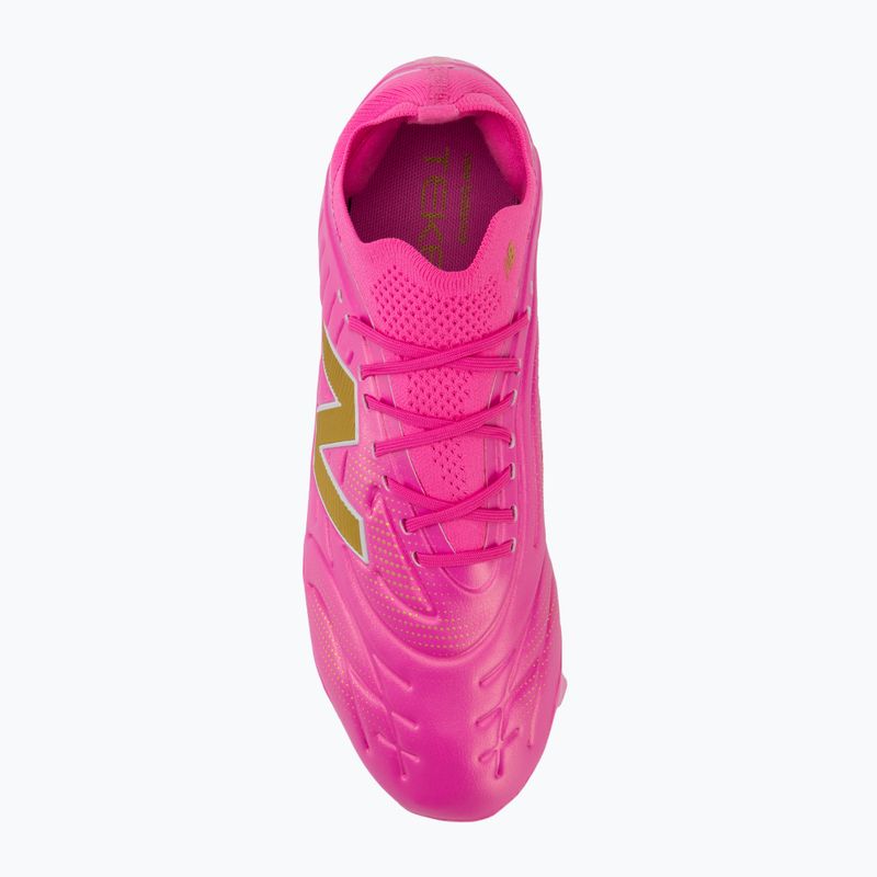 Fußballschuhe New Balance Tekela Pro Low V5 FG pink heat/metallic gold/pink satin 5