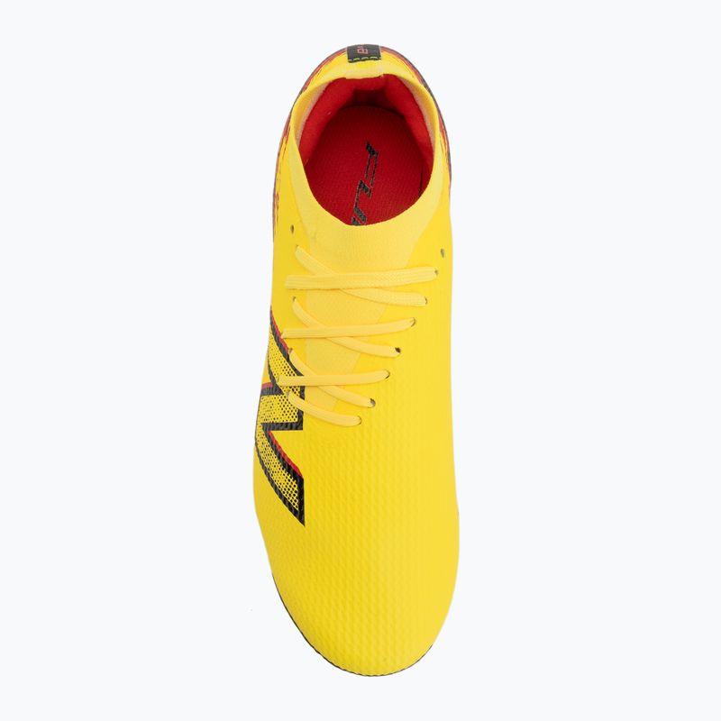 Fußballschuhe New Balance Schuhe Furon Team V8 FG punch yellow/black 100/fire cracker 5