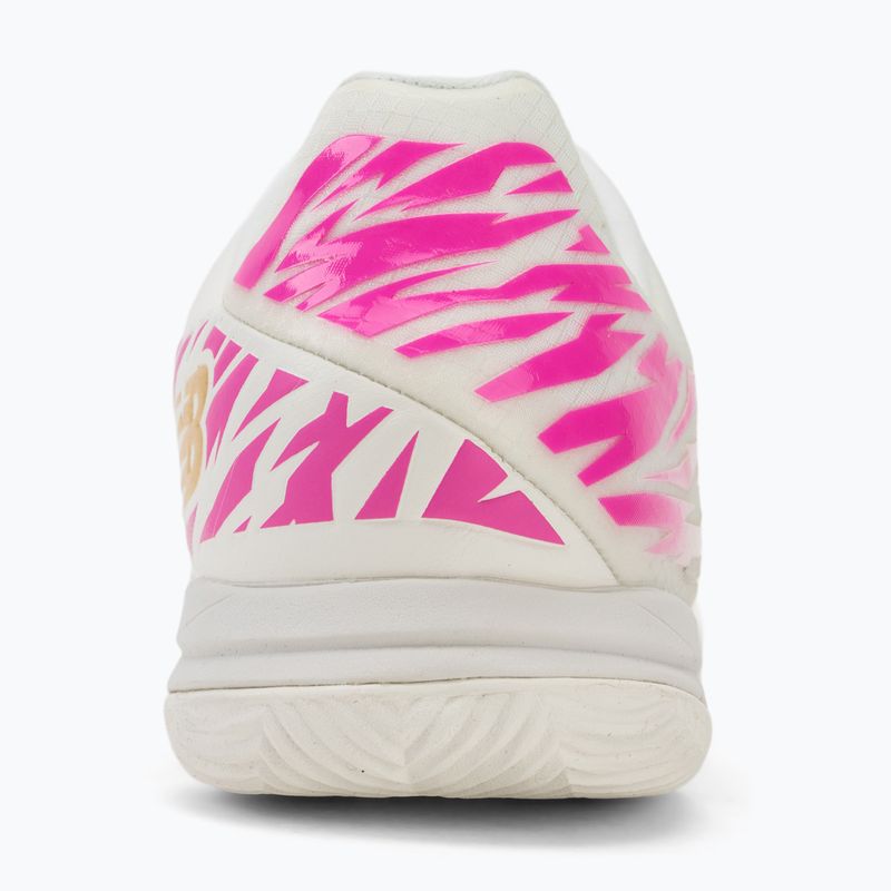 Fußballschuhe New Balance Furon Pro V8 IN pink heat/sea salt/gold metallic 6