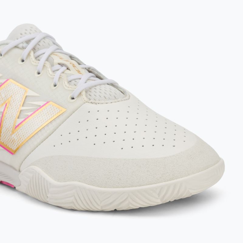 Fußballschuhe New Balance Furon Pro V8 IN pink heat/sea salt/gold metallic 7
