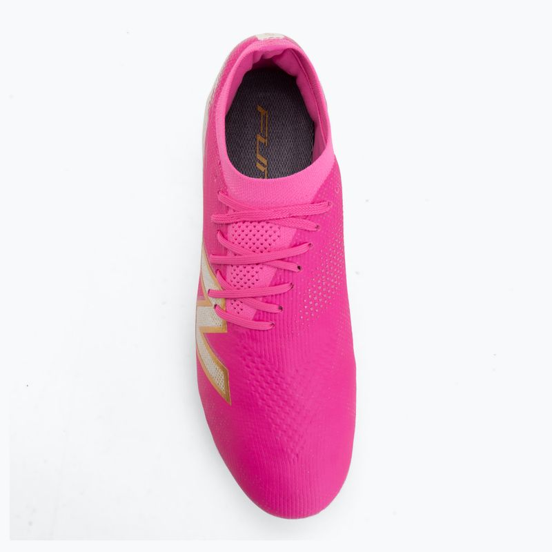 Fußballschuhe New Balance Schuhe Furon Elite V8 SG pink heat/sea salt/gold metallic 5