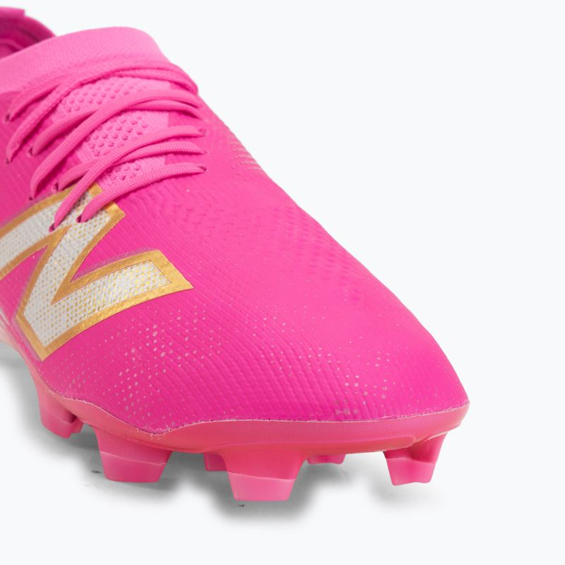 Fußballschuhe New Balance Schuhe Furon Elite V8 SG pink heat/sea salt/gold metallic 7