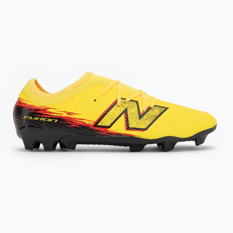 Kinder-Fußballschuhe New Balance Furon Team V8 FG punch yellow/black 100/fire cracker 2