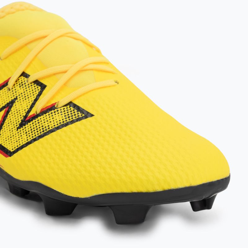 Fußballschuhe Kinder New Balance Schuhe Furon Team V8 FG punch yellow/black 100/fire cracker 7