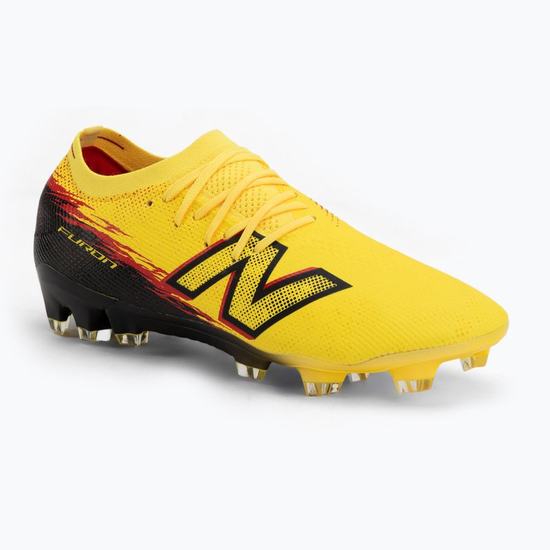 Fußballschuhe New Balance Furon Elite V8 FG punch yellow/black 100/fire cracker