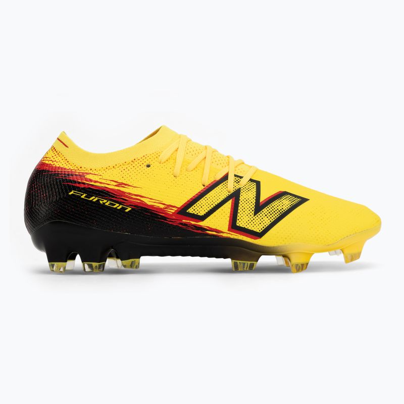 Fußballschuhe New Balance Furon Elite V8 FG punch yellow/black 100/fire cracker 2