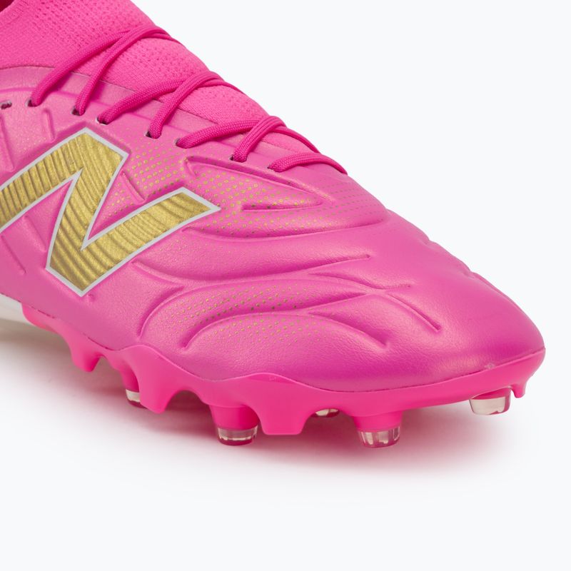 Fußballschuhe New Balance Tekela Team Low V5 FG pink heat/metallic gold/pink satin 7