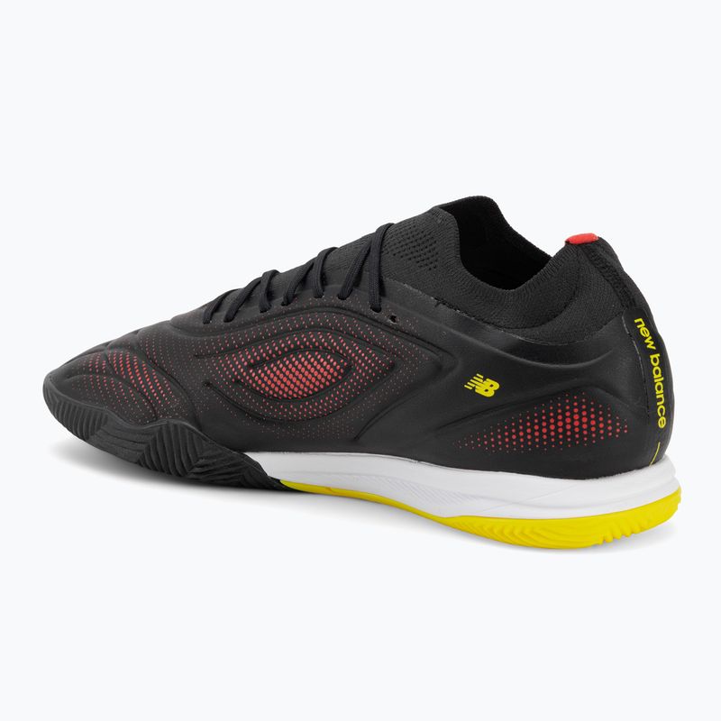 Fußballschuhe New Balance Schuhe Tekela Team Low V5 IN black 100/punch yellow/fire cracker 3