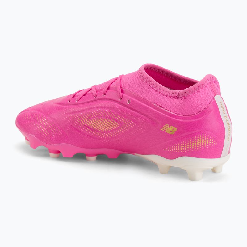 Kinder Fußballschuhe New Balance Tekela Team V5 pink heat/metallic gold/pink satin 3