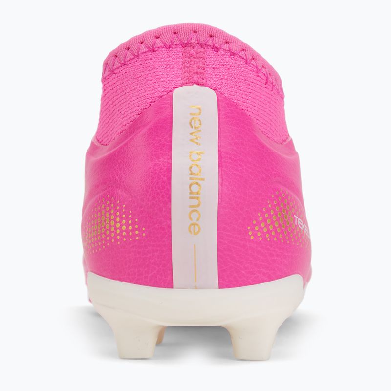 Kinder Fußballschuhe New Balance Tekela Team V5 pink heat/metallic gold/pink satin 6