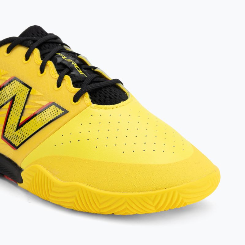 Fußballschuhe New Balance Furon Pro V8 IN punch yellow/black 100/fire cracker 7