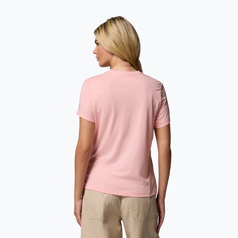 Damen-Trekking-T-Shirt Columbia Ruby Springs Graphic Fitted pink sand/get hiked 3