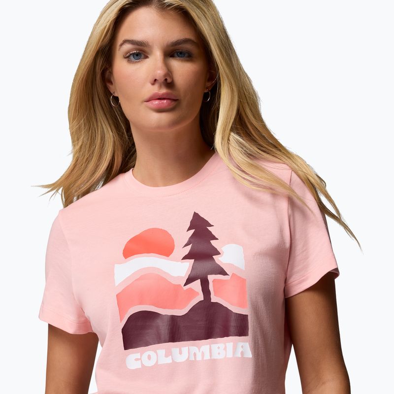 Damen-Trekking-T-Shirt Columbia Ruby Springs Graphic Fitted pink sand/get hiked 5