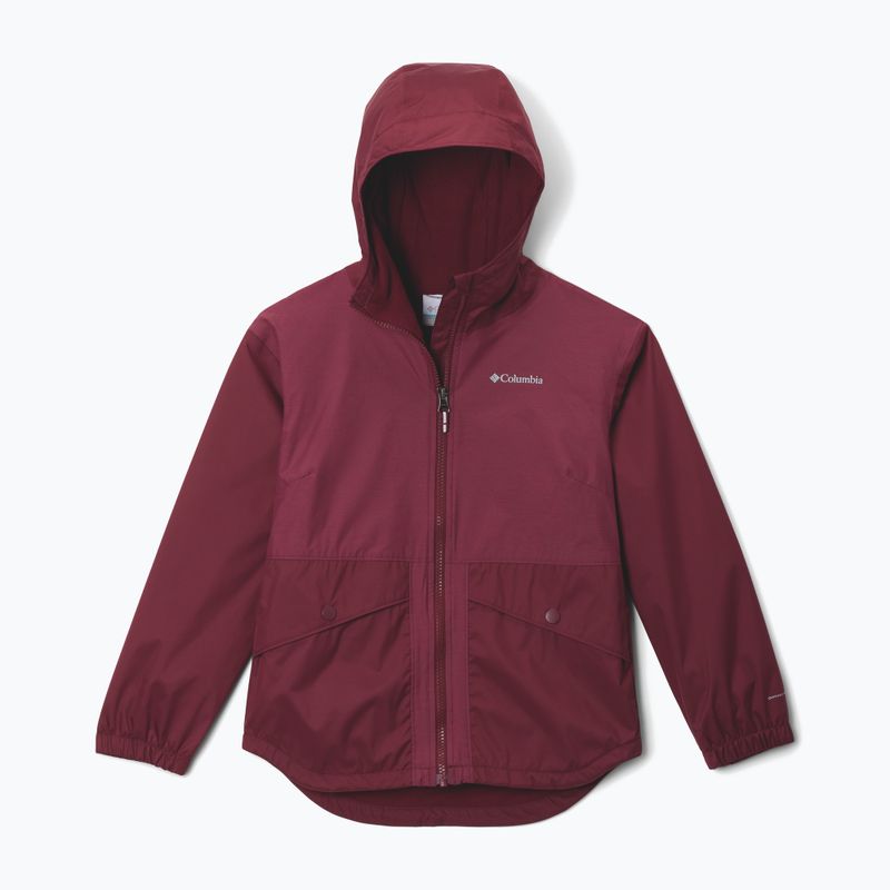 Regenjacke Kinder Columbia Rainy Trails II Fleece rich wine