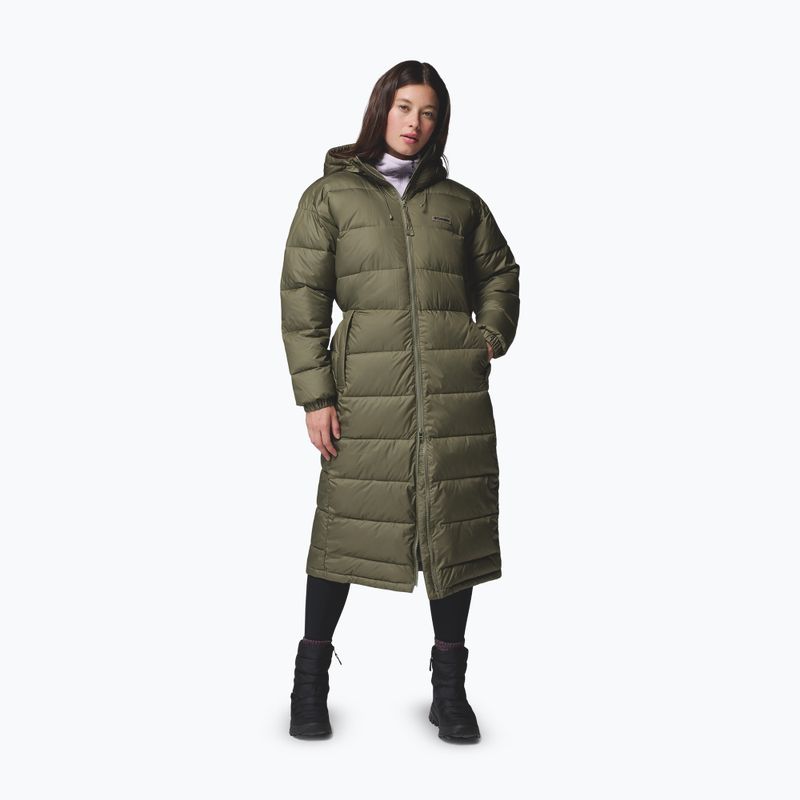 Gefütterter Damenmantel Columbia Pike Lake III Long stone green 2