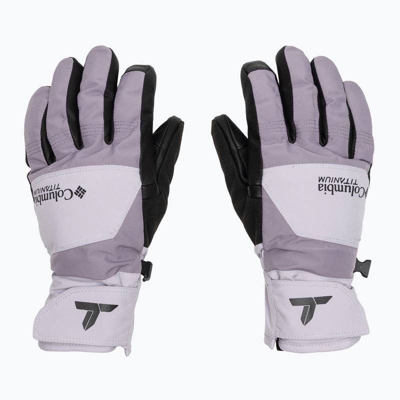 Damen-Trekkinghandschuhe Columbia PowBound lavender pearl/shale purple/black 2