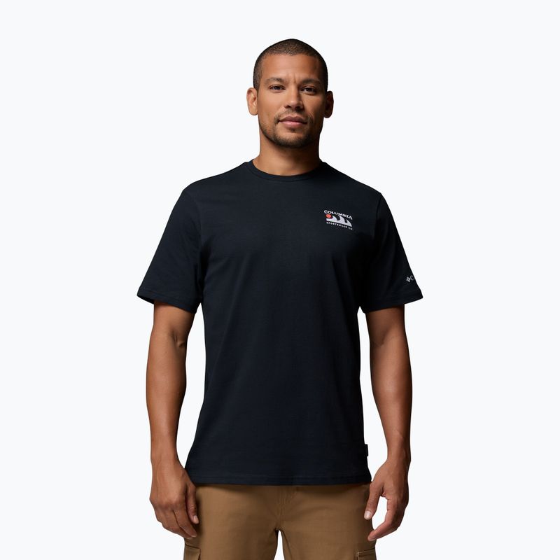 Trekking Shirt Herren Columbia Explorers Canyon Back black/peaks and waves