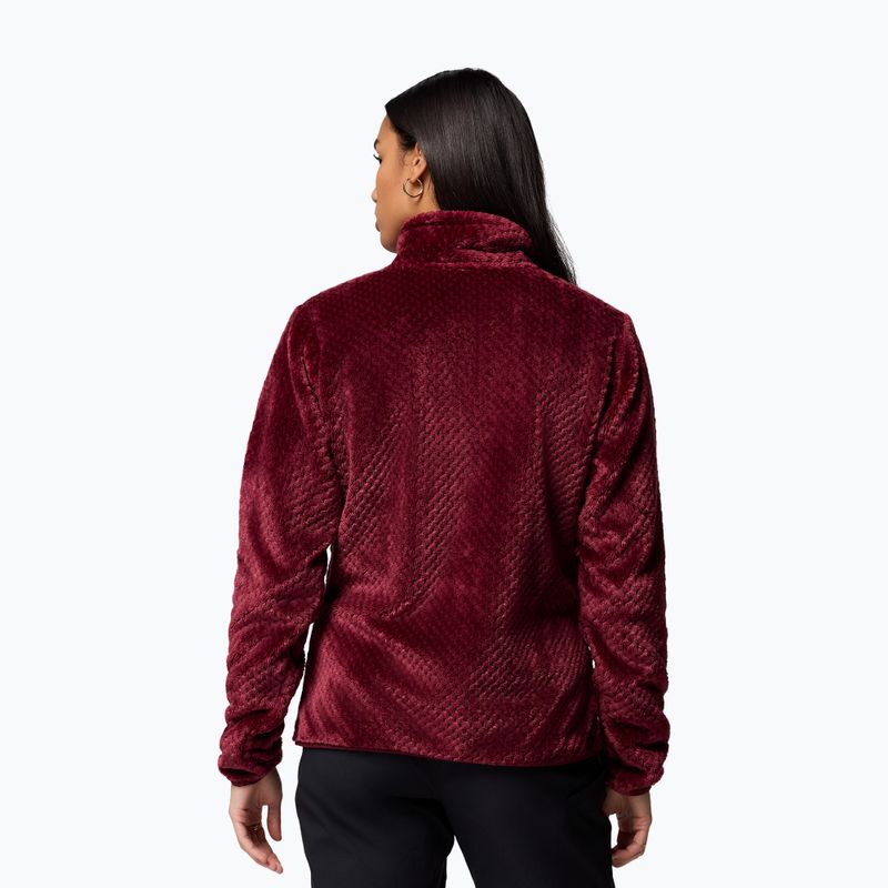 Damen-Fleecejacke Columbia Fire Side II Sherpa Full Zip rich wine 3
