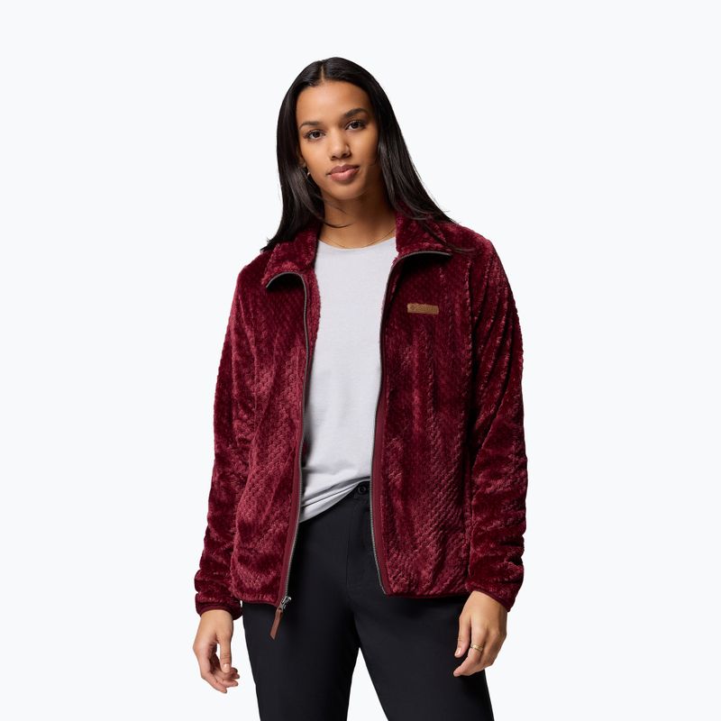 Damen-Fleecejacke Columbia Fire Side II Sherpa Full Zip rich wine 4