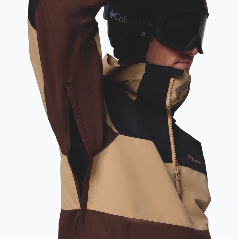 Herren-Snowboardjacke Columbia Coreshot Shell Anorak tobacco/canoe/black 8