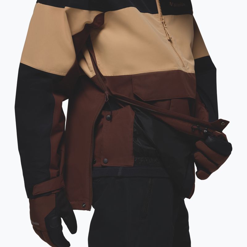 Herren-Snowboardjacke Columbia Coreshot Shell Anorak tobacco/canoe/black 12
