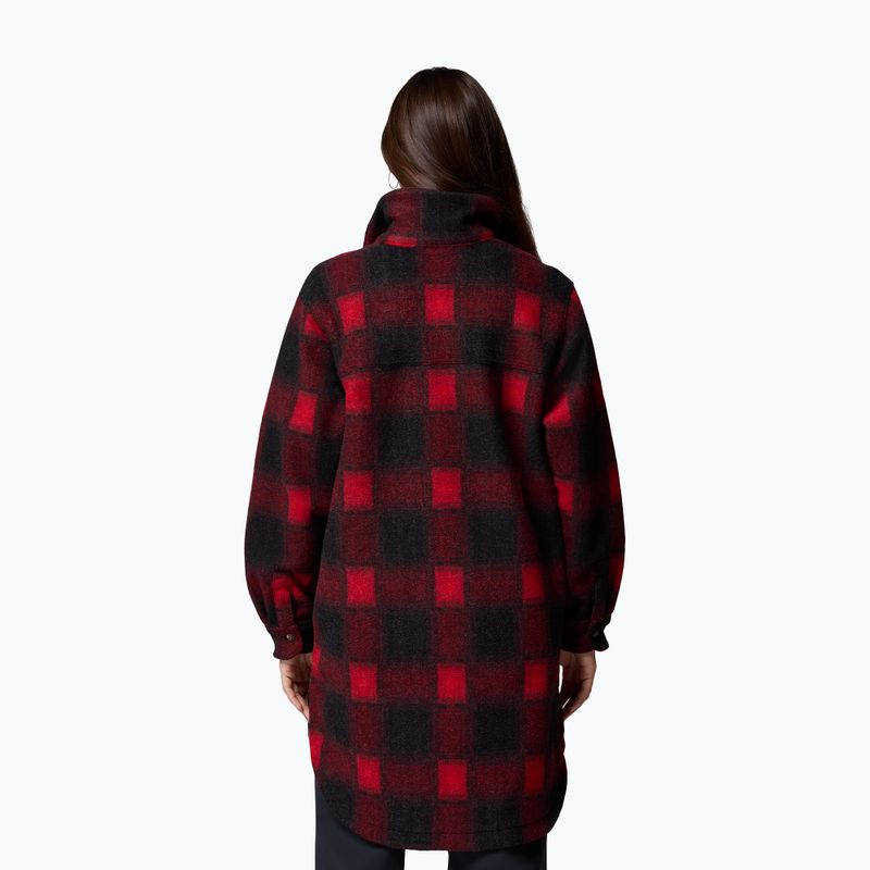 Damenbluse Columbia Wildbest Venture Long Fleece Coat mountain red blurred ombre 3