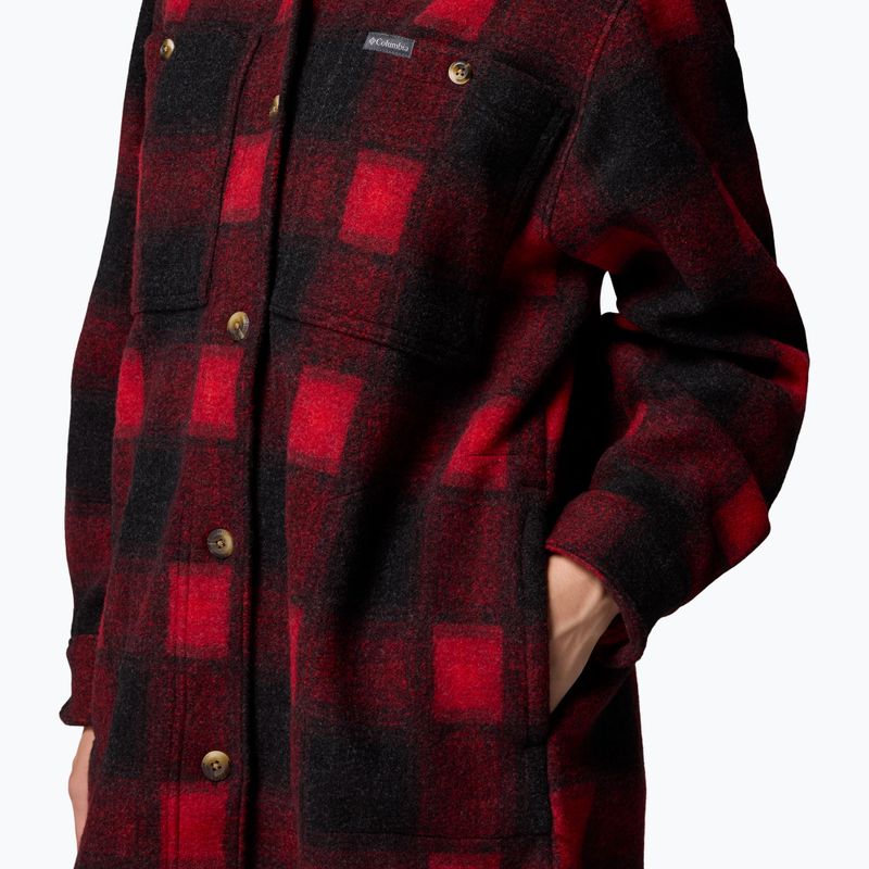 Damenbluse Columbia Wildbest Venture Long Fleece Coat mountain red blurred ombre 6